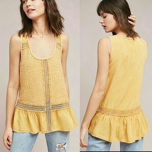 Anthropologie Eri+ Ali Savoia Flounced Top Size Large